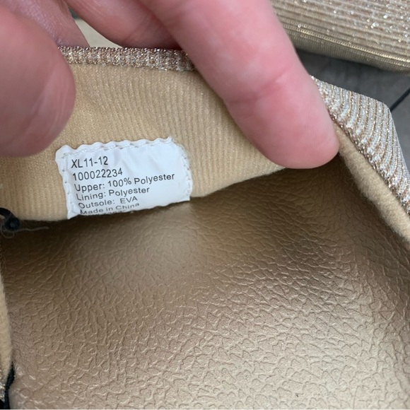 NEW INC International Concepts Gold Sparkle Slide Sandal XL 11/12‎ - Picture 7 of 7